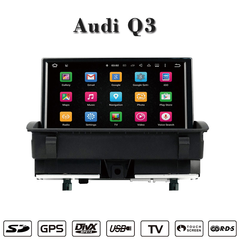 8"Anti-Glare for Audi Q3 MMI 2G Multimedia Gps Navigation Android 10.0 Wireless CarPlay / Andrio Auto / Built ZLINK