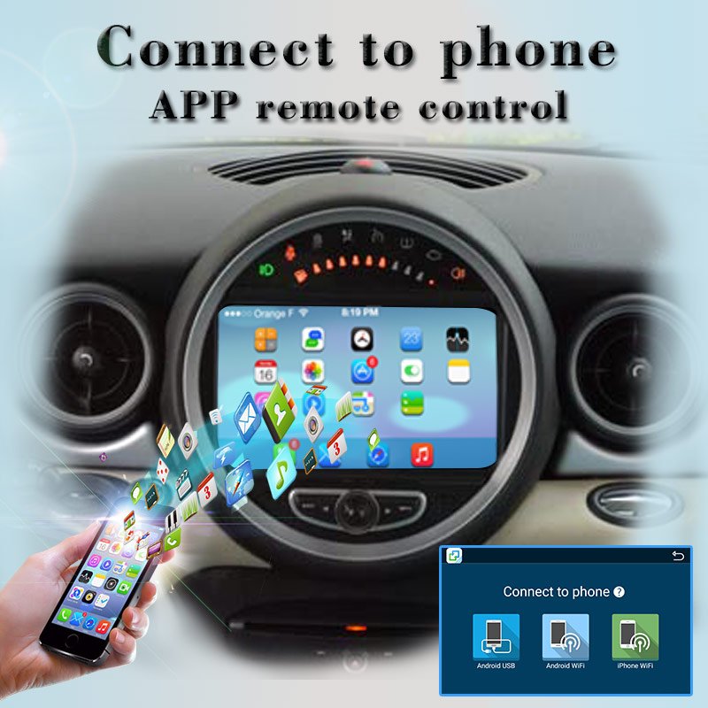 Anti-Glare car android 7.1 Mini auto stereo gps navigation 3g internet car videos