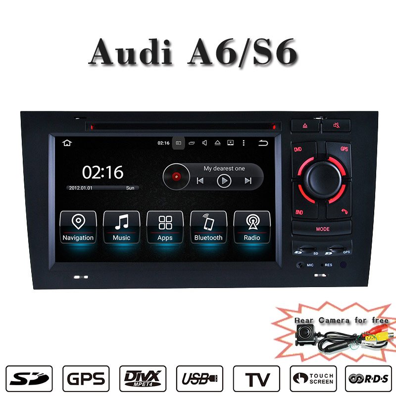 7"audi A6 S6 Android 9.0 Multimedia Car Stereo Bluetooth Usb Fm Aux Screen Mirroring Wifi hualingan