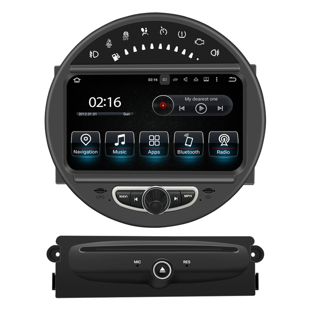 Autoradio Android Mini Cooper Android Auto Upgrade R56 R55 R57 R58 R59 R60 R61 Aftermarket Stereo Head Unit Radio Upgrade 8"Touch Screen Apple CarPlay GPS Navigation DVD Palyer Dubbeldin Wi-Fi 2013