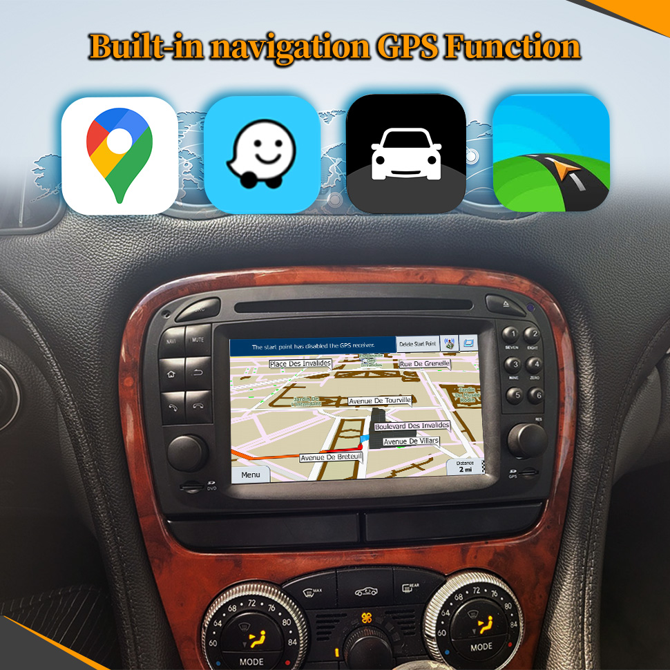Hualingan HL-8817GB sl r230 Aftermarket radio GPS Maps