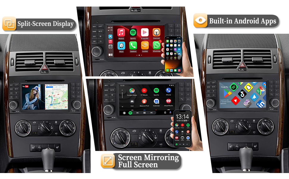 Hualingan HLA-8822 Mercedes W169 C169 A-Class Radio 4 in 1 - 副本 Hualingan HLA-8822 Mercedes W169 C169 A-Class Radio 4 in 1 - 副本