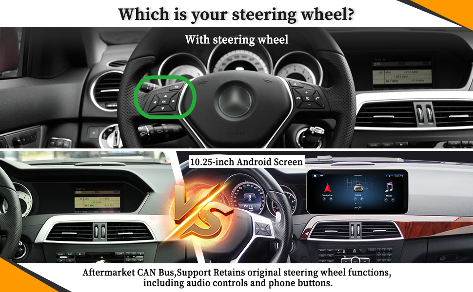 10.25  hualingan hla-1014 HLA-1214 Mercedes C Class NTG 4.5 4.7 W204 C204 S204 can 10.25  hualingan hla-1014 HLA-1214 Mercedes C Class NTG 4.5 4.7 W204 C204 S204 can