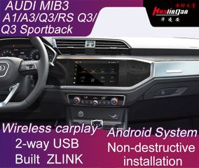 Stereo Car Multimedia Box Sets for Audi MIB3 A1 A3 Built ZLINK Supports 2-way USB 4G