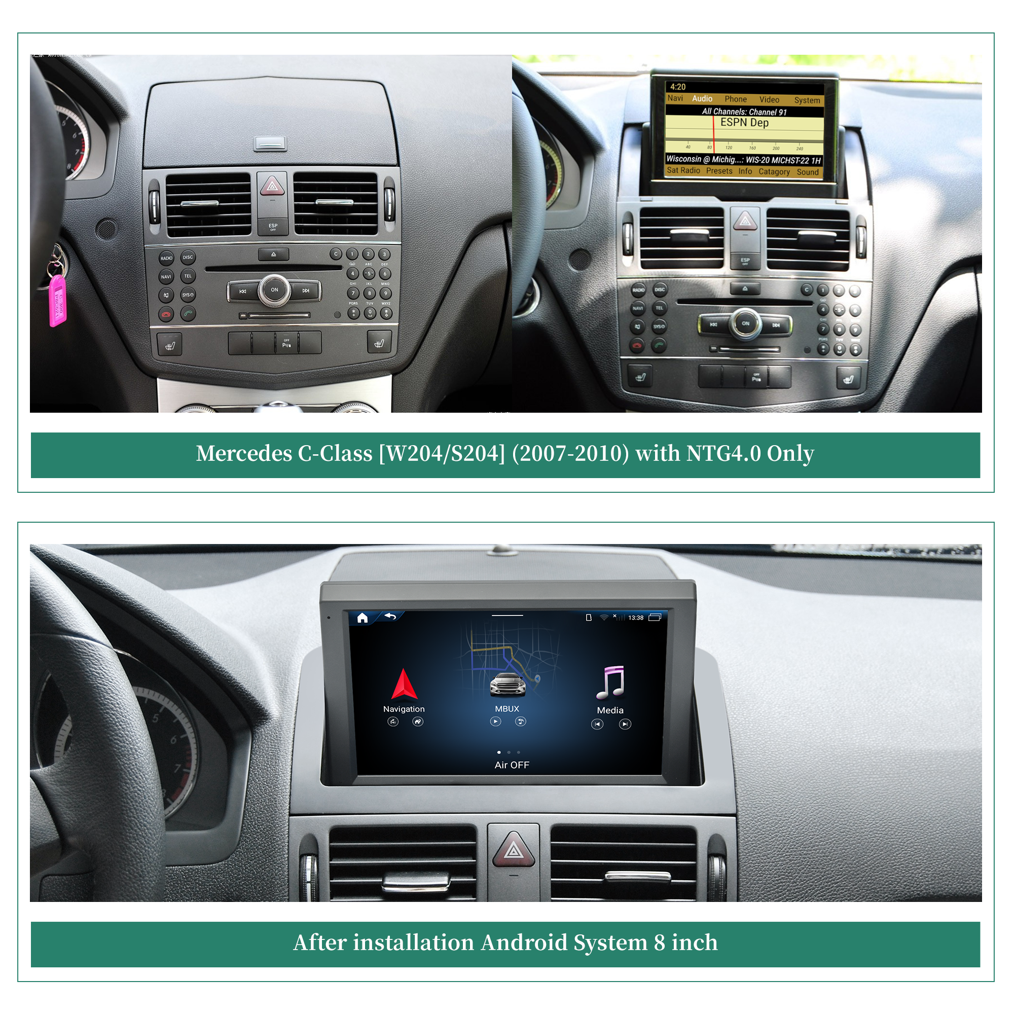 hualingan hla-8810 Mercedes W204 S204 C204 NTG 4.0 中控 hualingan hla-8810 Mercedes W204 S204 C204 NTG 4.0 中控