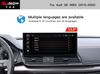 12.3”Blu-Ray Touchscreen for Audi Q5 SQ5 80A MIB2 GPS Navigation Apple CarPlay Fullscreen Android Mirroring Multimedia Music Bluetooth Obd2 Scanner 