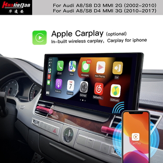 for Audi A8 S8 D3 MMI 2G Android Autoradio 12.3"Blu-Ray Touchscreen GPS Navi CarPlay Radio Upgrade Car Steros