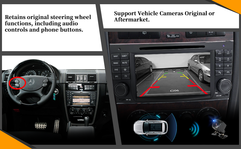 hualingan hla-8731 mercedes W203 S203 CL203 W463 Vehicle Cameras android hualingan hla-8731 mercedes W203 S203 CL203 W463 Vehicle Cameras android