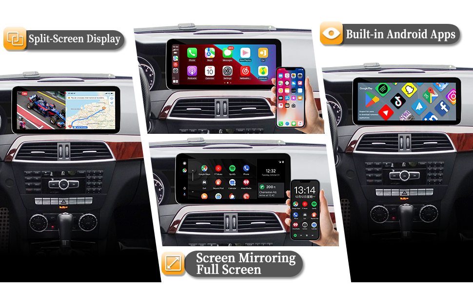 hualingan hla-1014 HLA-1214 Mercedes C Class NTG 4.5 4.7 W204 C204 S204 full screen  hualingan hla-1014 HLA-1214 Mercedes C Class NTG 4.5 4.7 W204 C204 S204 full screen