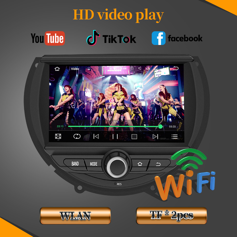 Hualingan HL-8845GB Autoradio Android Mini Clubman (F54) Mini CoopeS (F55 F56)Mini Convertible (F57)Mini Countryan (F60) 4G Wifi Car Video