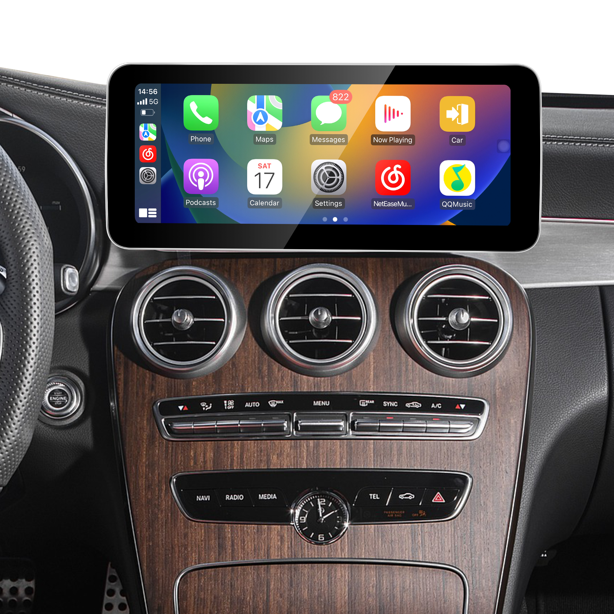 apple carplay hualingan hla-1055 1255 for Mercedes-Benz C-Class NTG 5.5 W205 apple carplay hualingan hla-1055 1255 for Mercedes-Benz C-Class NTG 5.5 W205