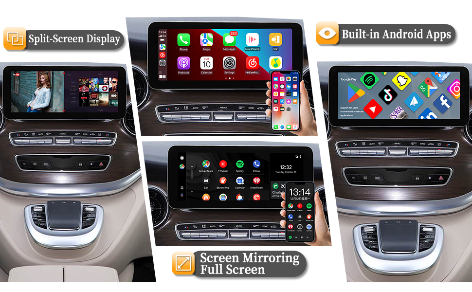 hualingan hla-1260-2 Mercedes Benz V MBUX ntg 6.0 full screen hualingan hla-1260-2 Mercedes Benz V MBUX ntg 6.0 full screen