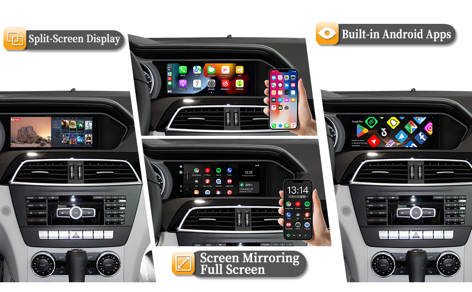 hualingan hla-8204 Mercedes C Class NTG 4.5 4.7 W204 C204 S204 full screen hualingan hla-8204 Mercedes C Class NTG 4.5 4.7 W204 C204 S204 full screen