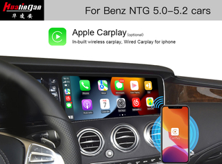 Carplay Autoradio W222 C217 A217 Mercedes S-Class Comand NTG 5.0 / 5.1 /5.2 12.3 Inch Without touch GPS Sat Nav Multimedia Upgrade USB Ports Aftermarket Stereo 