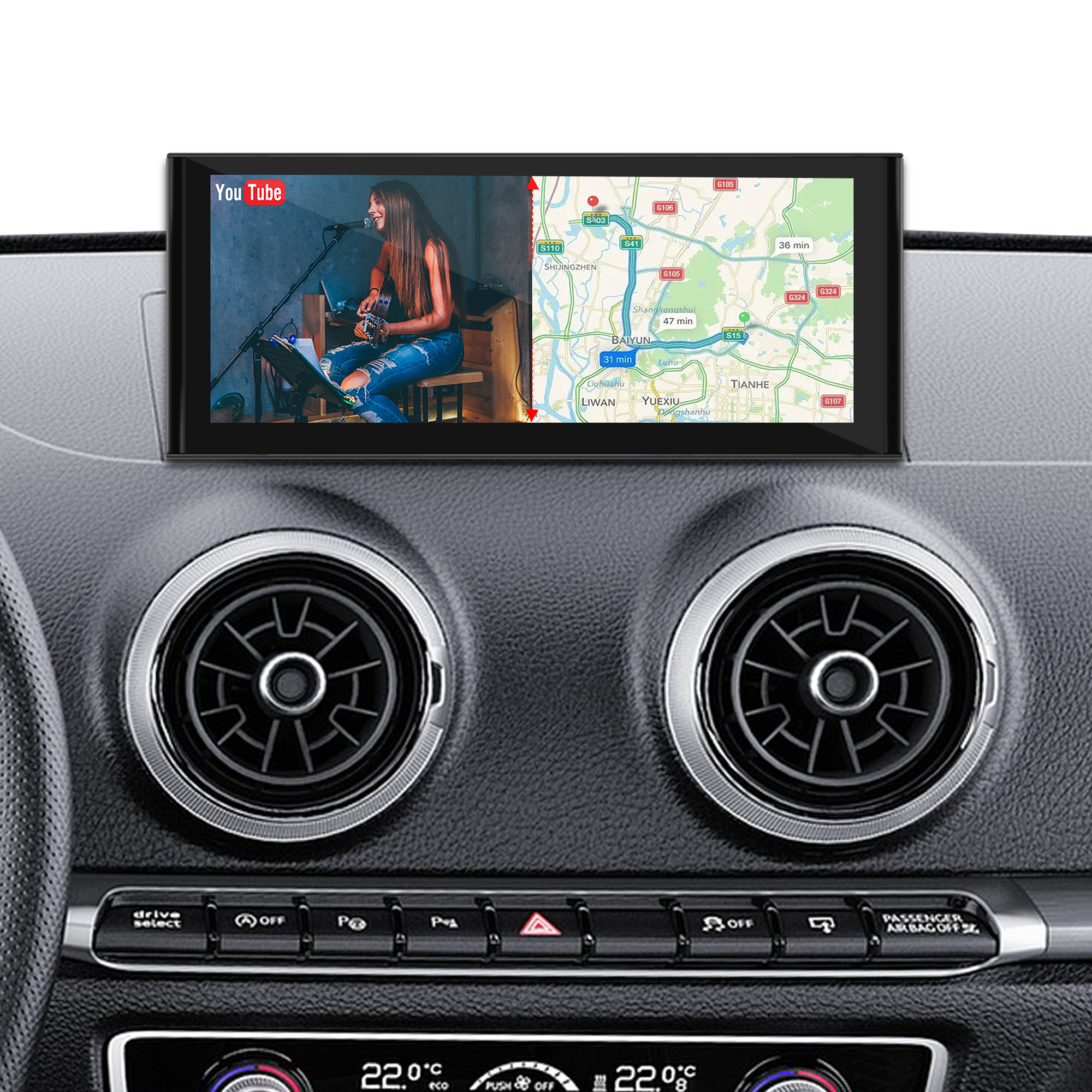 Hualingan HL-1066 HL-1266 A3 S3 RS3 8V Split-Screen Function Hualingan HL-1066 HL-1266 A3 S3 RS3 8V Split-Screen Function