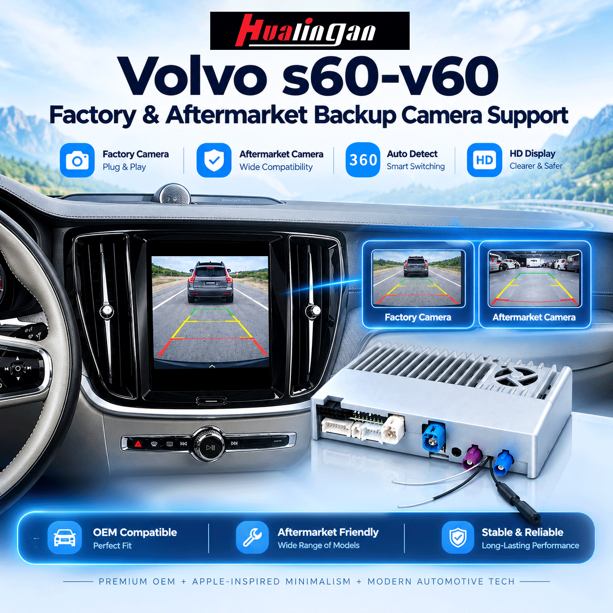 Hualingan HL-601 Volvo XC60 Backup Camera Support Hualingan HL-601 Volvo XC60 Backup Camera Support