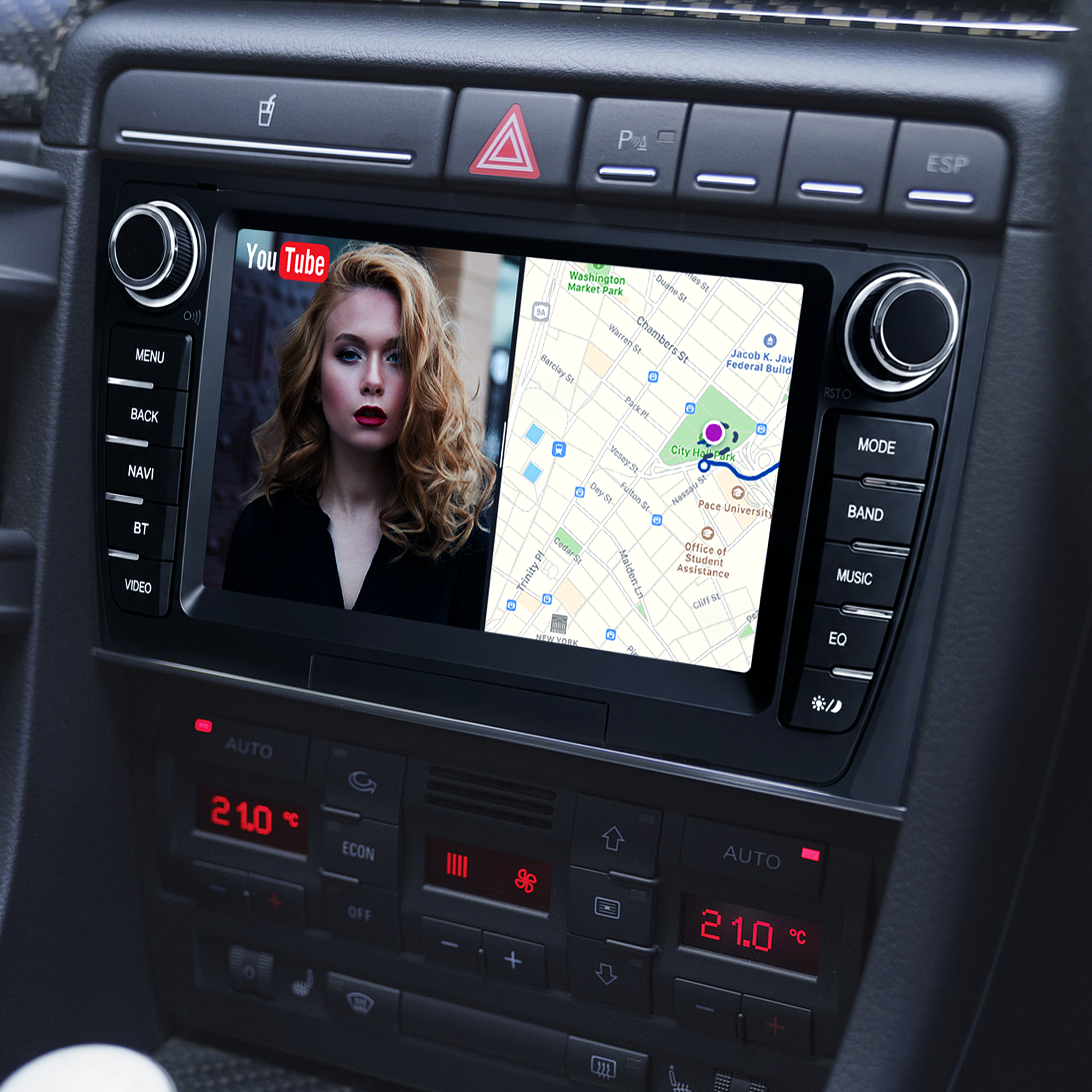 Hualingan HL-8745 Audi A4 S4 RS4 B6 B7 Split-Screen Function Hualingan HL-8745 Audi A4 S4 RS4 B6 B7 Split-Screen Function