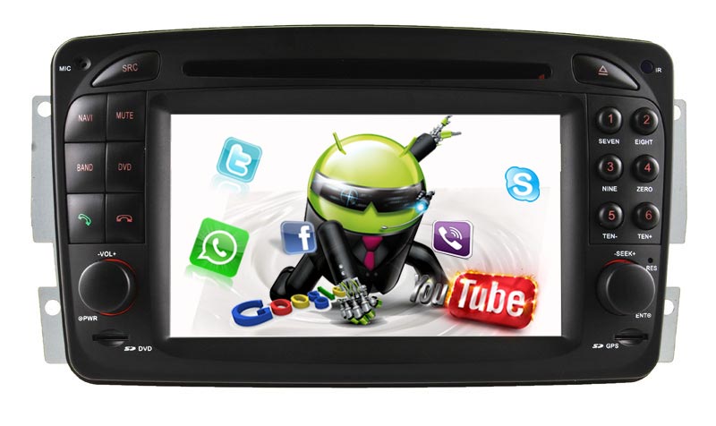 Hualingan Radio 4+64GB Mercedes W168 W210 W208 C208 W163 Radio 6.2" Touch Screen Head Unit Stereo Upgrade Car GPS Navigation DVD Player Android Apple CarPlay Fullscreen Audroid Auto Mirror