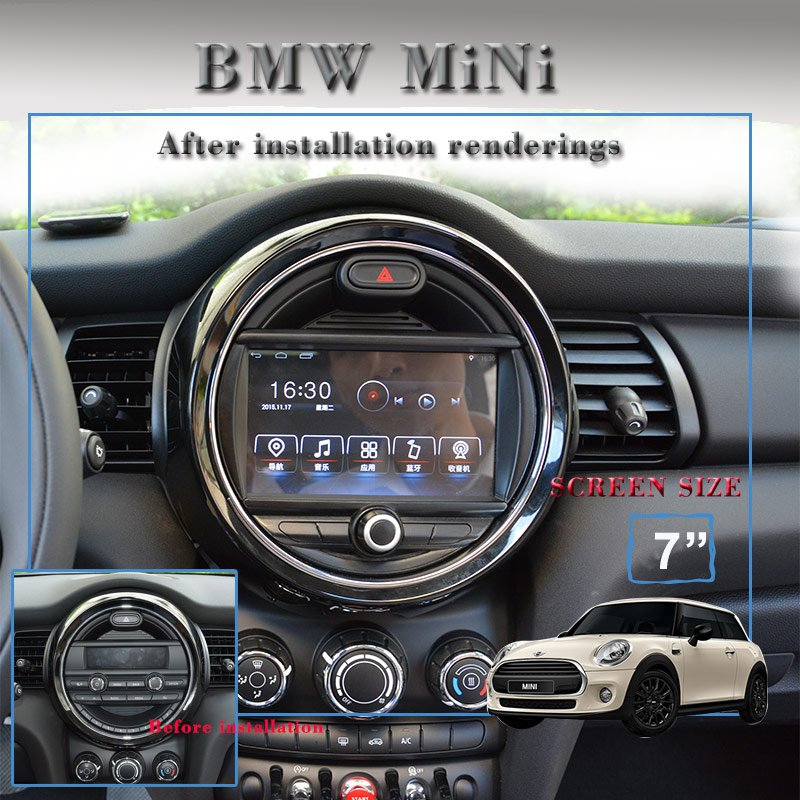 Hualingan Mini Cooper Radio F54/F55/F56/F57/F60 7” Touch Screen Stereo