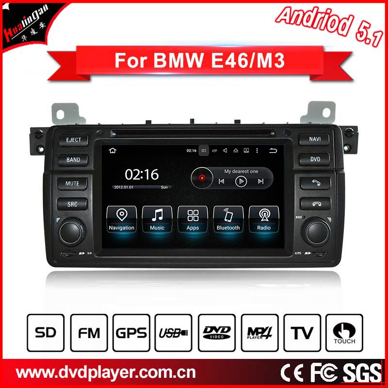 Hualingan BMW E46 M3 4+64GB Android 7.0 Touch Screen Head Unit Install Aftermarket Radio Stereo Audio Upgrade Car GPS Navigation DVD Player Android 11 Apple CarPlay Fullscreen Audroid Auto Mirror