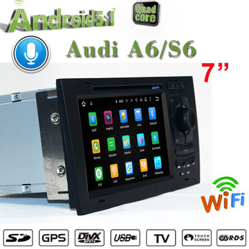 Hualingan Audi A6 S6 C5 4+64GB 7"Touch Screen Stereo Upgrade Aftermarket Radio Head Unit Car GPS Navigation DVD Player Android 11 Apple CarPlay Fullscreen Audroid Auto Mirror Wifi 4G