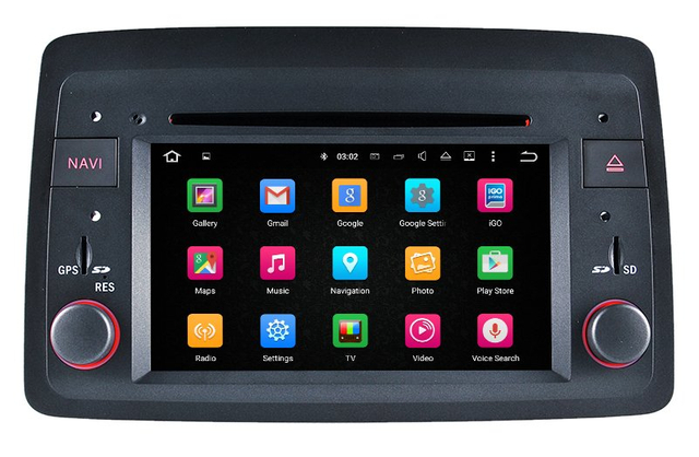 Hualingan Fiat Panda Radio Android Head Unit 6.2 inch TouchScreen Car Stereo Upgrade Car GPS Navigation Wireless Apple CarPlay Fullscreen Audroid Auto Bluetooth Music Autoradio Wifi