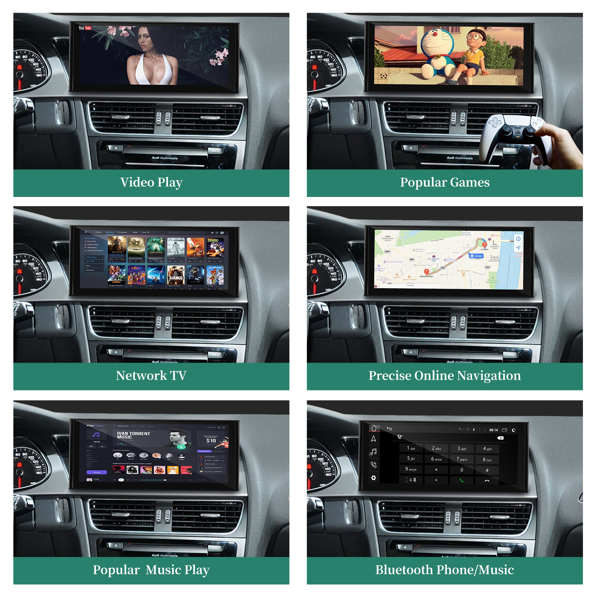 hualingan hla-1004 Audi A4 B8 A5 8T android apps