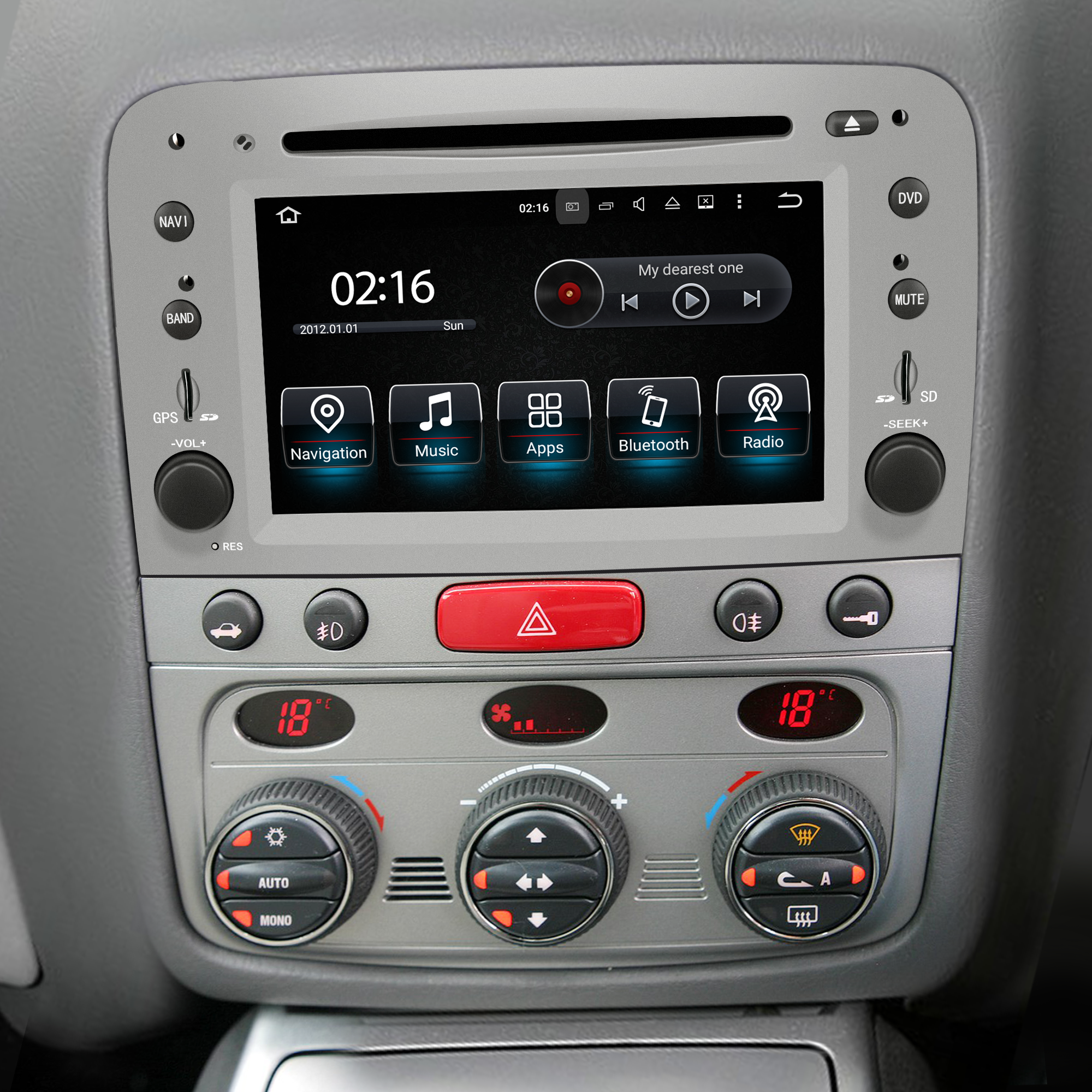 Alfa Romeo GT 147 Stereo Upgrade 7 inch Touch Screen Radio Apple CarPlay Android Auto Netflix Spotify Android 13 DVD Navigation WiFi Backup Cameras Games Prime Video ReeIShort