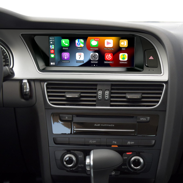 Audi A5 S5 RS5 Concert Symphony 8.8 Touch Screen Upgrade 2009-2016 Apple CarPlay Android Auto Android 13 Apps Netflix Spotify Prime Reddit Twitch Waze Games Navigation WiFi Reverse Camera 8T 8F 
