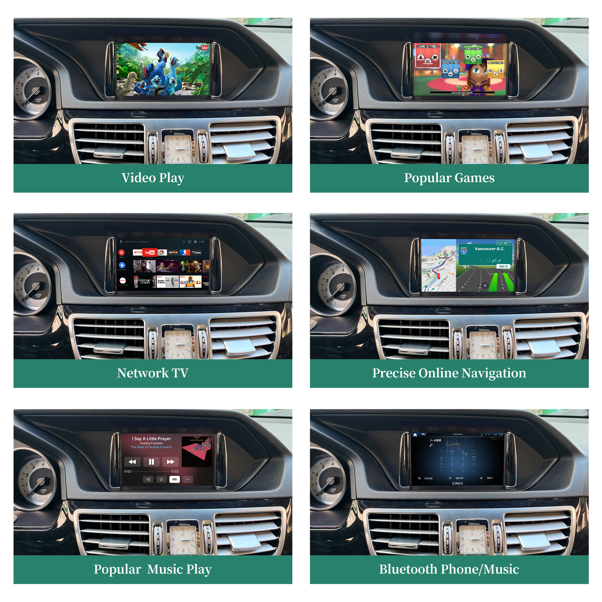 Hualingan HLA-8502 8500 Mercedes-Benz E-Class W212 S212 android apps