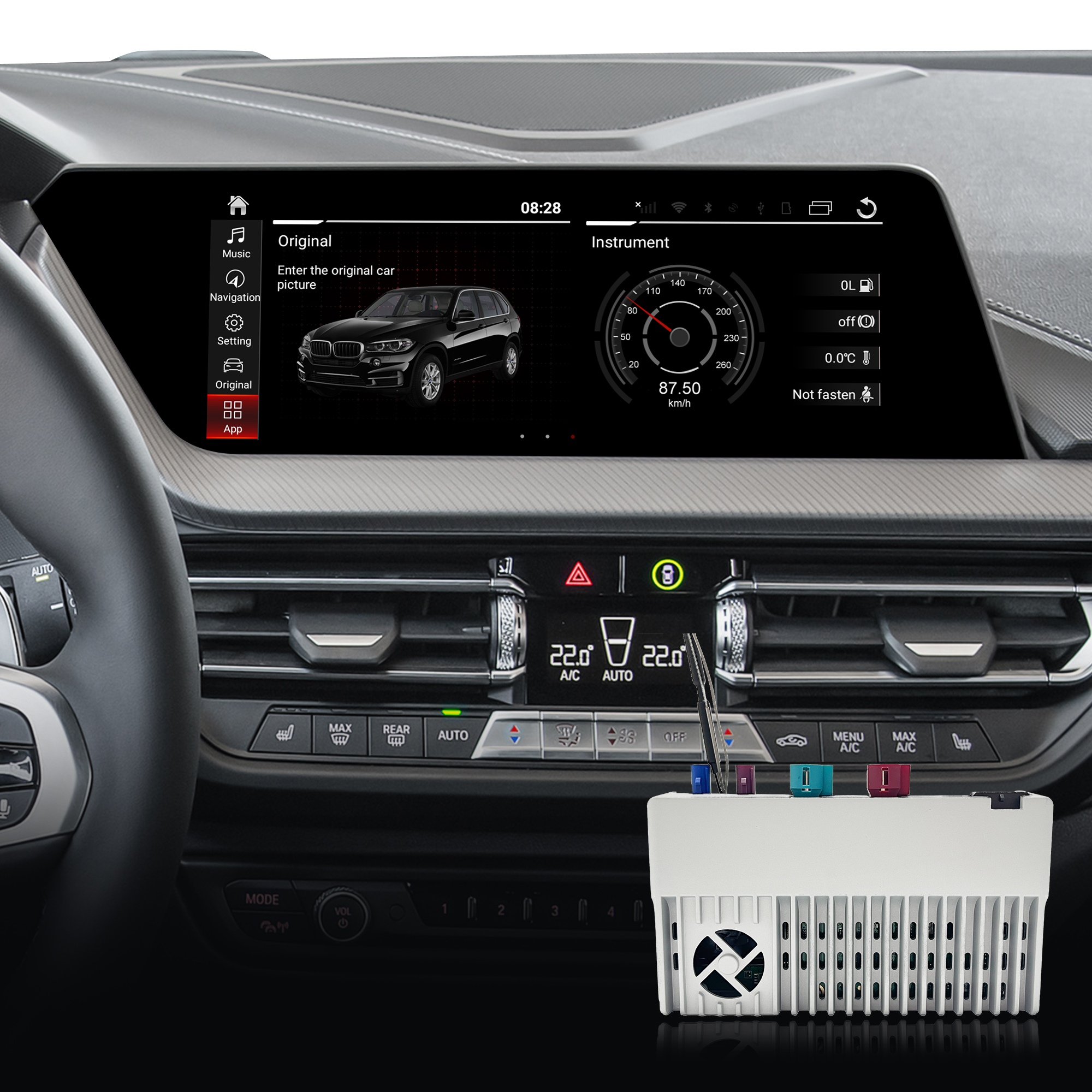 Hualingan CarPlay Adapter for BMW 1 Series F40 iD7 MGU Upgrade 3 in 1 Wireless CarPlay & Android Auto & Android 13 Games Netflix YouTube Spotify Navigation Waze Full Screen Mirror 10.25/12.3 Screen