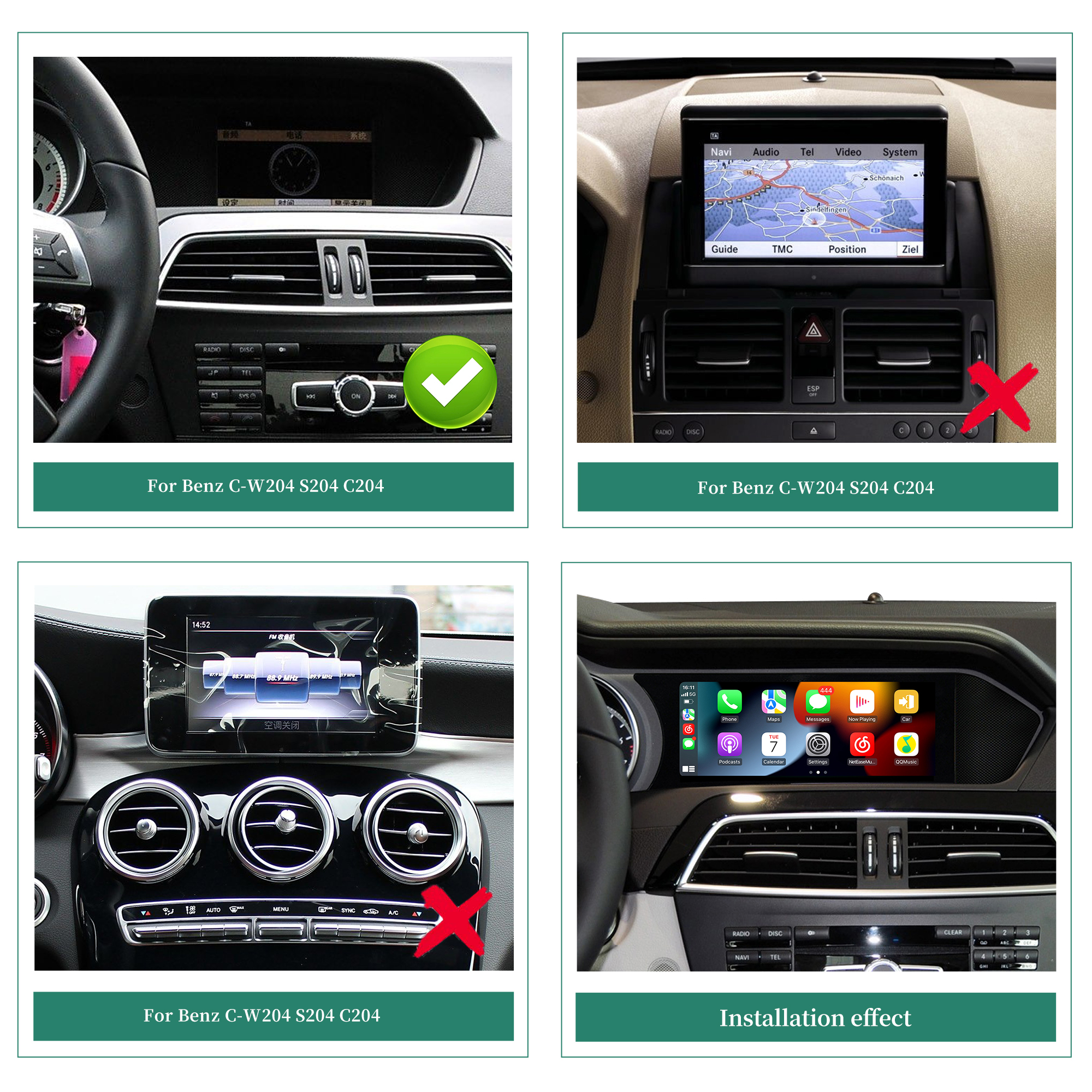 Hualingan HLA-8204 Mercedes-Benz C-Class W204 S204 C204 Verify System Compatibility