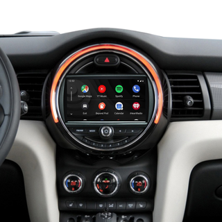 6.5 Mini Cooper NBT F57 Apple CarPlay install 7-inch Touch Screen Wireless Android Auto Netflix TikTok Navigation Waze Vehicle Cameras Android Apps Games Music Movies TV Receive Calls Via Bluetooth