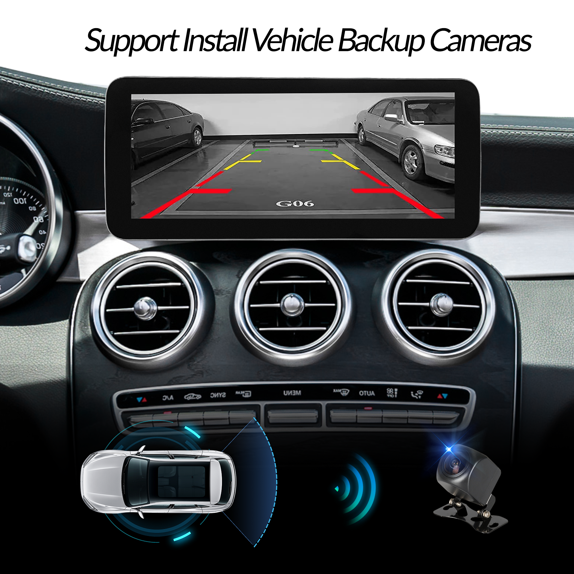 10.25 Apple CarPlay Mercedes W205 X253 W447 W470 NTG 5.1/ 5.2 Android Auto Wireless Mirroring Full ScreenAndroid Apps Navigation Google Maps Netflix YouTube TV Spotify Vehicle Cameras Bluetooth