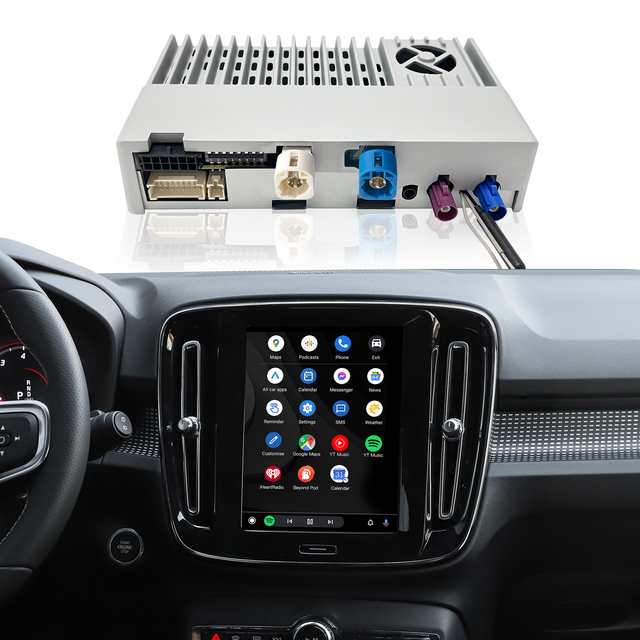 Apple CarPlay Volvo Adapter for 9 inch Sensus Screen XC40 Wireless Android Auto Apps Mirroring Full Screen Wi-Fi 4G Steering Wheel Navigation Google Maps Bluetooth Calls Music Netflix Spotify