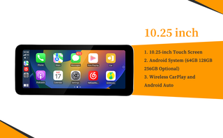 Mercedes C Class 10.25 Android Screen for 7/8 inch NTG 5.5 W205 C205 S205 Apple CarPay Android Auto Support Apps Mirroring Full Screen Netflix YouTube Spotify Navigation Google Maps Vehicle Cameras 