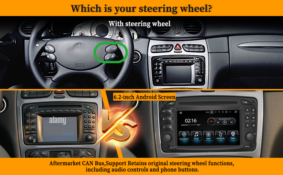 Hualingan hla-8802 Mercedes Radio Upgrade 6.2 Touch Screen pk Hualingan hla-8802 Mercedes Radio Upgrade 6.2 Touch Screen pk