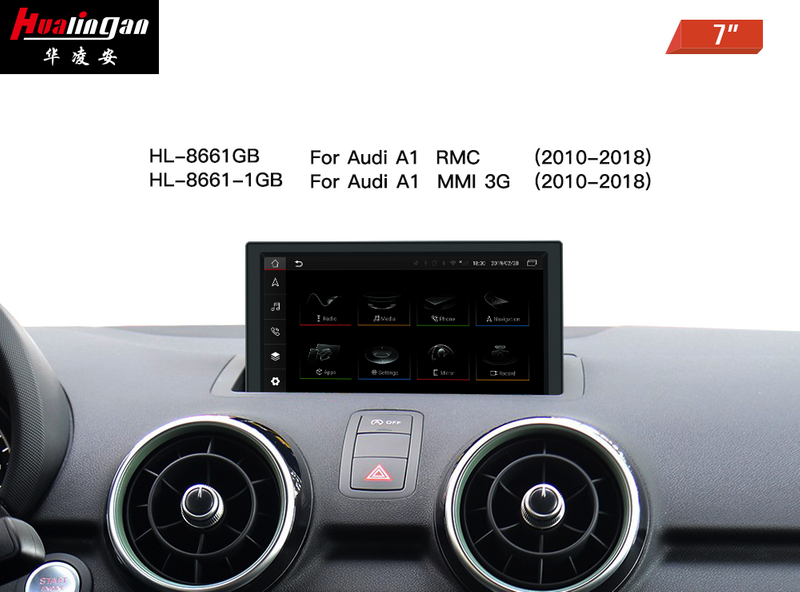Autoradio 7.0 inch Android 12 Audi A1 8X RMC Apple Carplay SWC