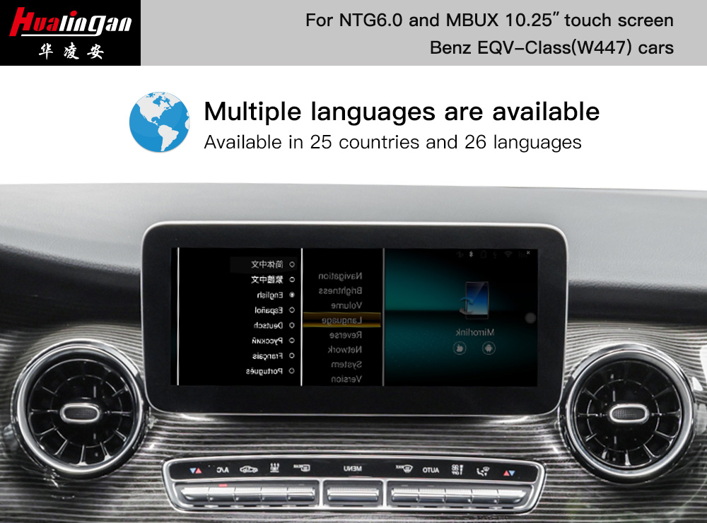 Hualingan Apple CarPlay BOX Android 12 Mercedes EQV MBUX