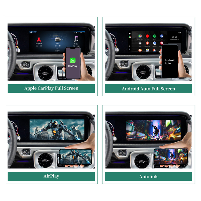 Android 13 Wireless CarPlay Adapter for Mercedes S-Class (W222 V222 X222 VV222 C217 A217) NTG 5.5 with 12.3”Touch Screen Android Auto Netflix,Spotify Music streaming