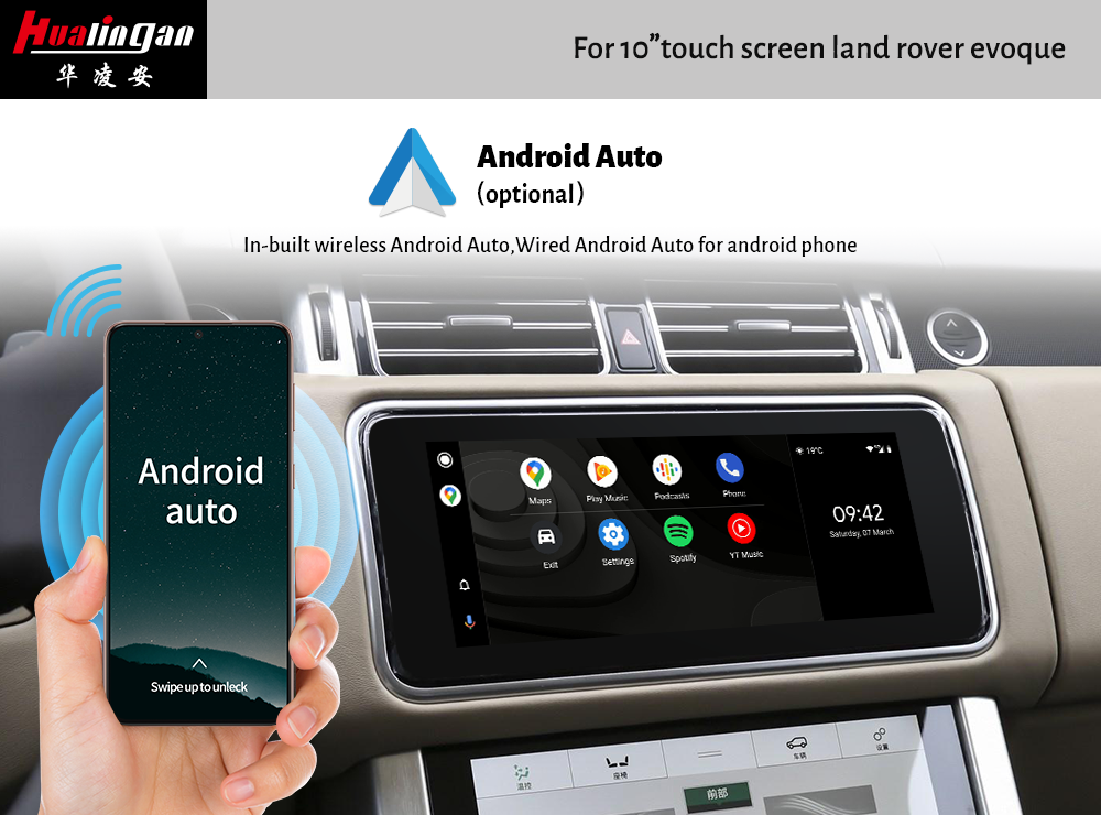 Hualingan L560 Range Rover Velar Wireless Carplay Full Screen Auto Android Ai Box Mirror Screen Upgrade Android 12 Navigation Multimedia Box for Carplay Video Youtube Head Units 