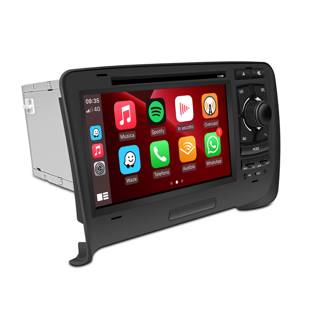 Hualingan Audi TT Mk2 Radio Android Head Unit Bluetooth 7.0 Inch TouchScreen Car Stereo Upgrade Car GPS Navigation Wireless Apple CarPlay Fullscreen Audroid Auto Wifi 4G 