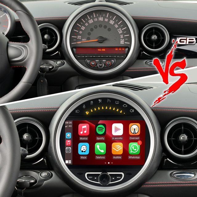 Mini Cooper Aftermarket Stereo For Coupe Coupé R58 8"Android 13 Android Auto Spotify Apple CarPlay Radio Backup Camera GPS Navi RDS DVD HL-8835