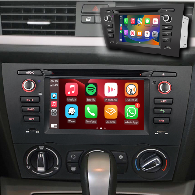 Hualingan BMW 3 Series E90 E91 E92 E93 Android Head Unit 2din Radio 6.2 Inch TouchScreen Car Stereo Upgrade Car GPS Navigation Wireless Apple CarPlay Fullscreen Audroid Auto Wifi 4G 