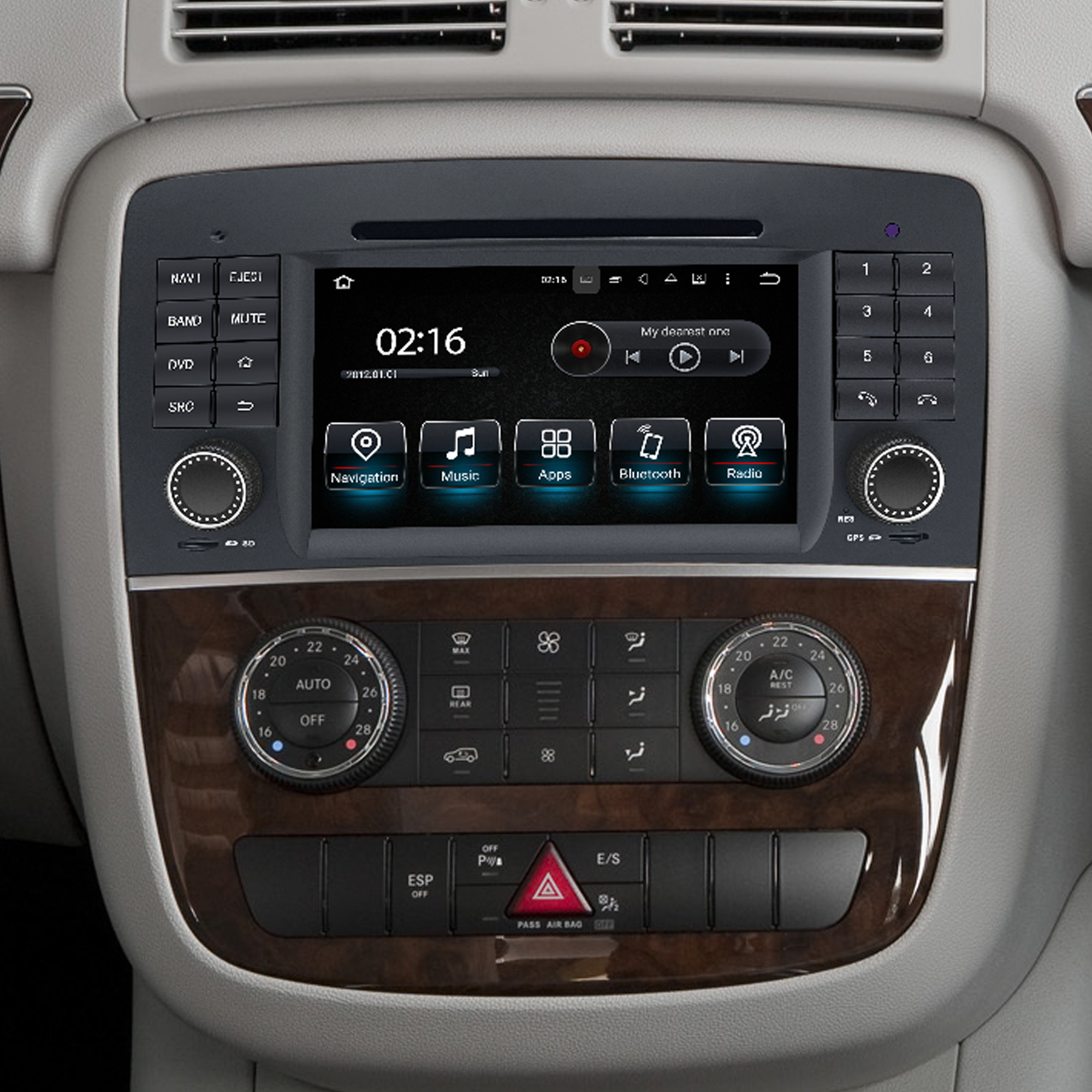 Mercedes W251 Radio R280 R300 R320 R350 R500 R63 Double Din Stereo Kit Upgrade 7 Inch TouchScreen Apple CarPlay Android Auto Mirror Link Android 13 GPS Navigation DVD Supports Install Backup Cameras