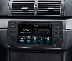 BMW E46 Car Radio Replacement BMW 3 Series M3 Upgrade 7 Inch Touch Screen Double Din Head Unit Wired Wireless CarPlay Android Auto MirrorLink Wifi Reverse Cameras RDS DVD GPS Navigation Bluetooth 