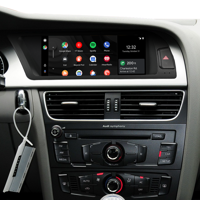 8.8 inch Android Screen Upgrade Install Kit for Audi A4 S4 RS4 B8 Wireless Apple CarPlay Android Auto Screen Mirroring Samsung Android 13 Apps Netflix Spotify Prime Video Reddit Twitch Waze Games Navi