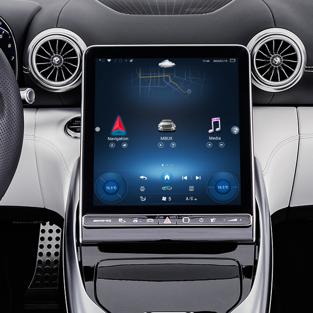 Hualingan 3 in 1 Android AI Box for Mercedes SL R232 MBUX Android Auto Full Screen Apple CarPlay Access Android 14 App to 11.9 Touch Screen Movies Music Netflix Spotify TikTok GPS Navigation WiFi