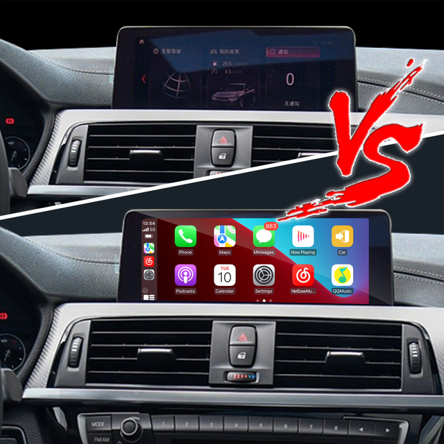Hualingan CarPlay Adapter for BMW 1 NBT EVO ID6 F20 F21 Apple CarPlay And Android Auto Screen Mirroring on 8.8/10.25 IDrive Screen Access Android Apps Google Maps,Spotify,Netflix,Roblox,TikTok,Temu