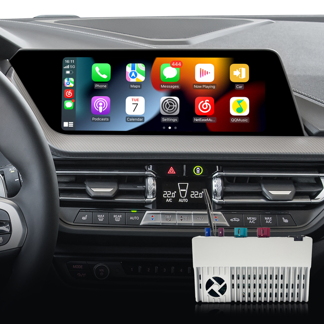 Hualingan CarPlay Adapter for BMW 1 Series F40 iD7 MGU Upgrade 3 in 1 Wireless CarPlay & Android Auto & Android 13 Games Netflix YouTube Spotify Navigation Waze Full Screen Mirror 10.25/12.3 Screen